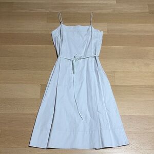 Elegant White Striped Dress